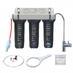 AquaCo Triple Undersink with Sediment Fluoride and Carbon Filters