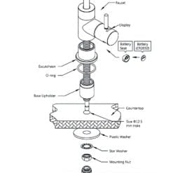 LED Indicator Chrome Faucet High Loop/Long Reach