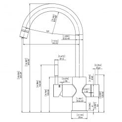 Chrome 3 Way Mixer High Loop with LED Filter Change Reminder