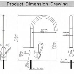 Stainless Steel Mixer 3 Way Round High Loop
