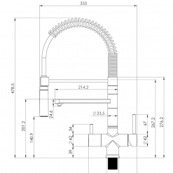 Veggie 3 Way Mixer Dimensions