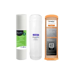 Triple Undersink Water Filter Replacement Cartridges 9″ x 2.5″