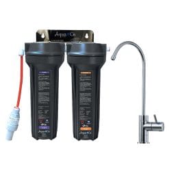 Twin Undersink with Fluoride and Disruptor® Filters for PFAS Compounds, Chlorine Taste and Odour, VOCs, Cyst, Lead, Fluoride, Chloramine, Bacteria and Viruses Reduction