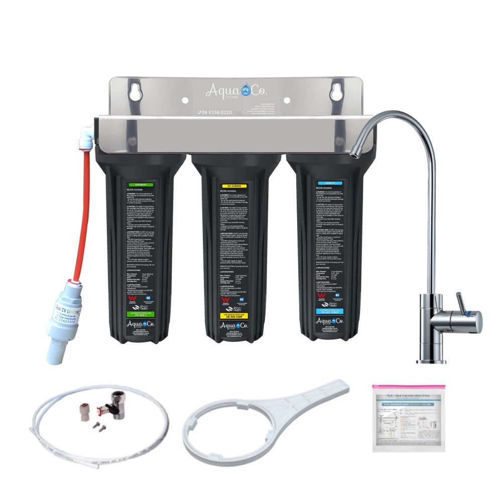 Triple Undersink with Sediment and Carbon Filters