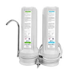 Twin Countertop Drinking Water Filter For Bacteria - Connects to your existing kitchen faucet
