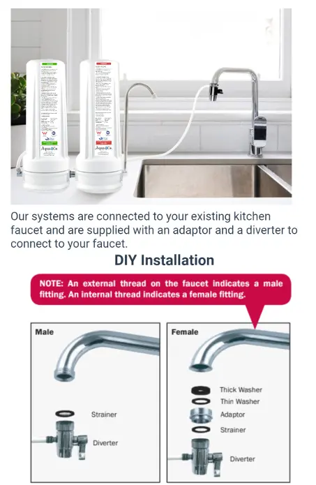 Twin Countertop Drinking Water Filter For Bacteria