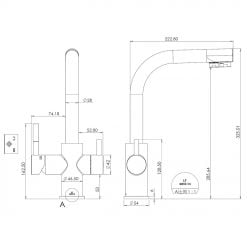 Chrome 3 Way Mixer Side Lever