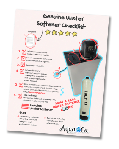 AquaCo Water Softener Checklist