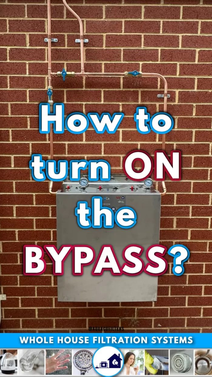 How do I bypass a whole house water filter?